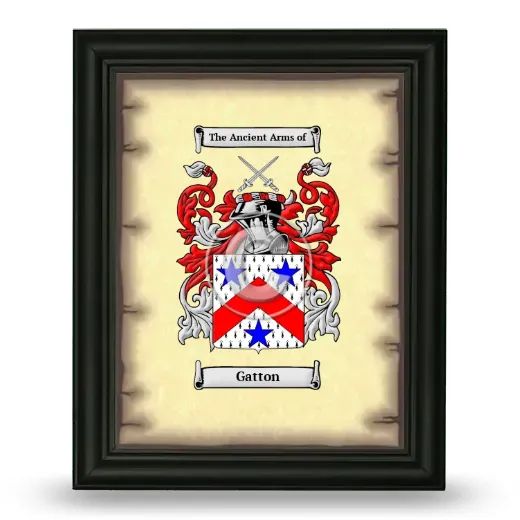 Gatton Coat of Arms Framed - Black
