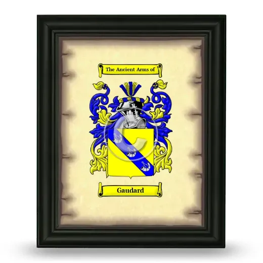 Gaudard Coat of Arms Framed - Black