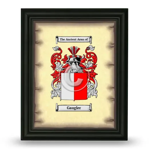 Gaugler Coat of Arms Framed - Black