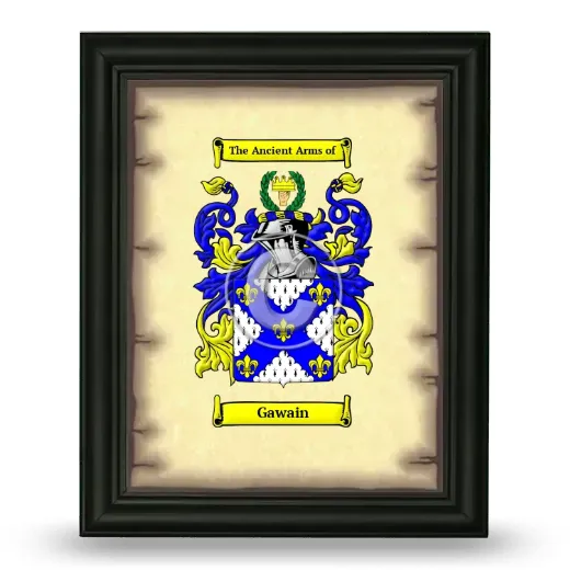 Gawain Coat of Arms Framed - Black
