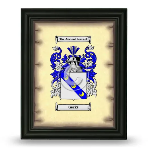 Gecks Coat of Arms Framed - Black