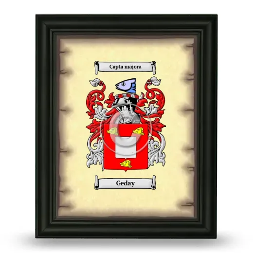 Geday Coat of Arms Framed - Black