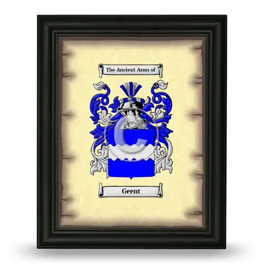 Geent Coat of Arms Framed - Black