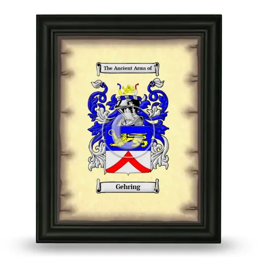 Gehring Coat of Arms Framed - Black