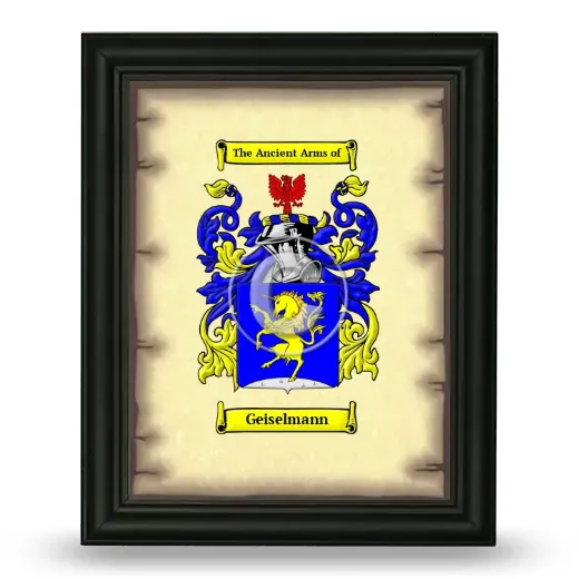 Geiselmann Coat of Arms Framed - Black