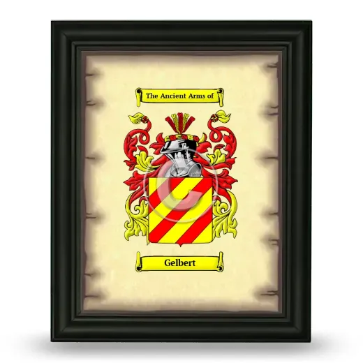 Gelbert Coat of Arms Framed - Black