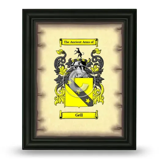 Gell Coat of Arms Framed - Black