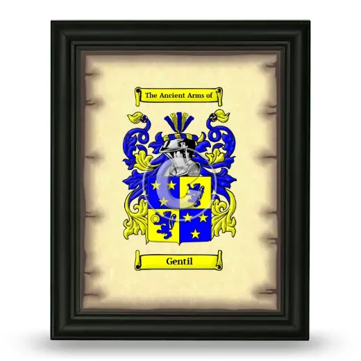 Gentil Coat of Arms Framed - Black
