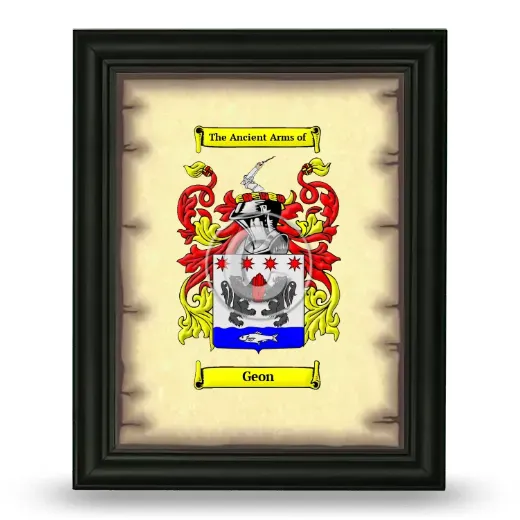 Geon Coat of Arms Framed - Black
