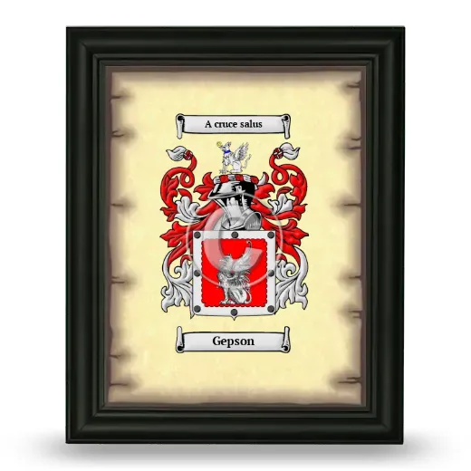Gepson Coat of Arms Framed - Black