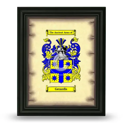 Gerardis Coat of Arms Framed - Black