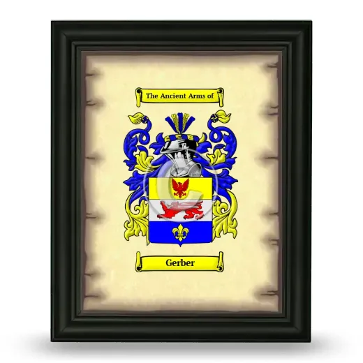 Gerber Coat of Arms Framed - Black