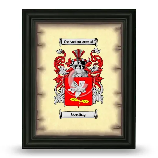 Gerding Coat of Arms Framed - Black