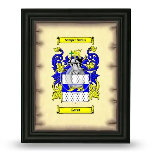Geret Coat of Arms Framed - Black
