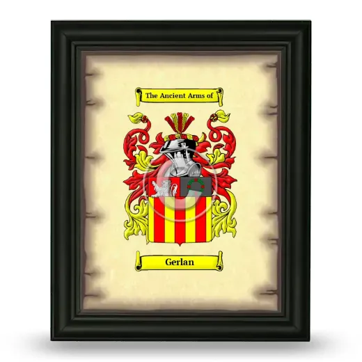 Gerlan Coat of Arms Framed - Black