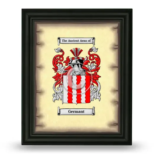 Germant Coat of Arms Framed - Black