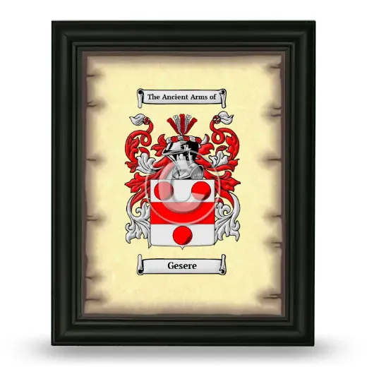 Gesere Coat of Arms Framed - Black