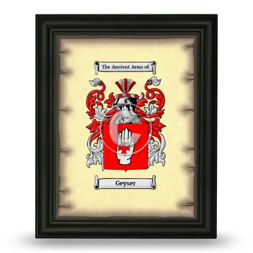 Geyser Coat of Arms Framed - Black