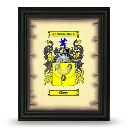 Ghety Coat of Arms Framed - Black