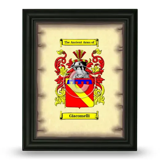 Giacomelli Coat of Arms Framed - Black