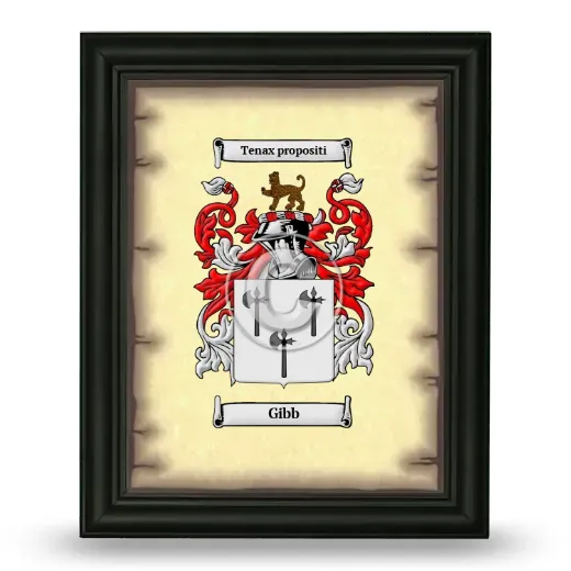 Gibb Coat of Arms Framed - Black