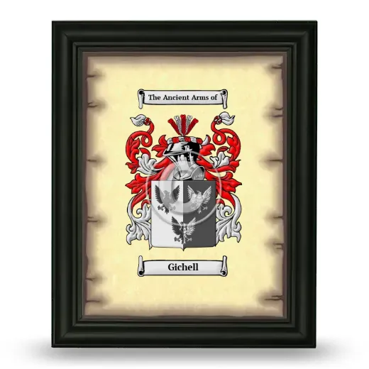 Gichell Coat of Arms Framed - Black