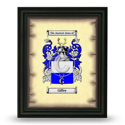 Giffey Coat of Arms Framed - Black