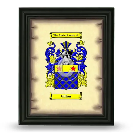 Giffon Coat of Arms Framed - Black