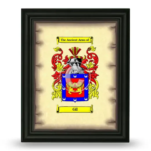 Gil Coat of Arms Framed - Black