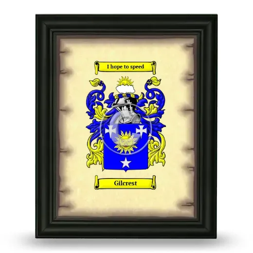Gilcrest Coat of Arms Framed - Black