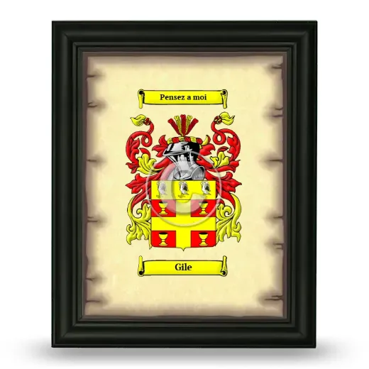 Gile Coat of Arms Framed - Black