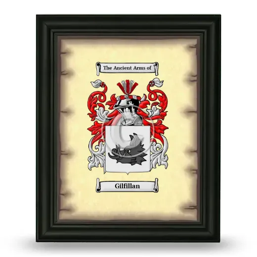 Gilfillan Coat of Arms Framed - Black