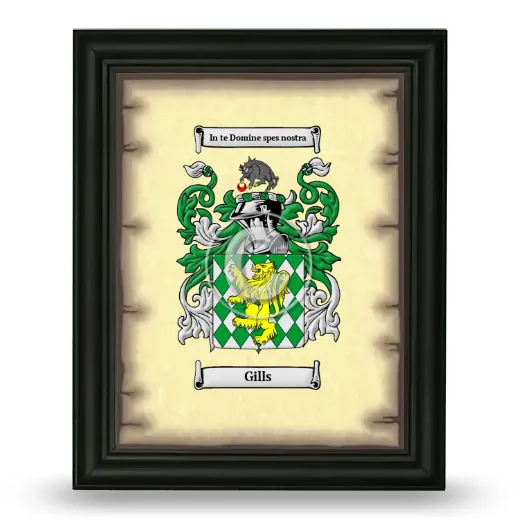 Gills Coat of Arms Framed - Black