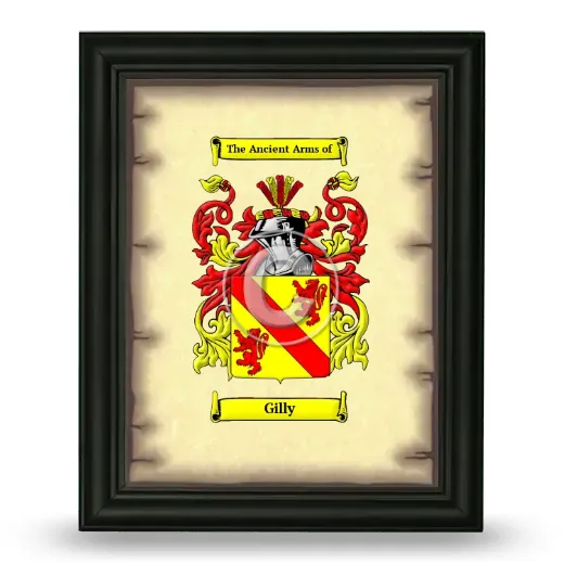 Gilly Coat of Arms Framed - Black