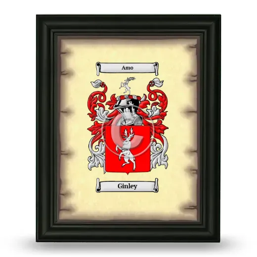 Ginley Coat of Arms Framed - Black