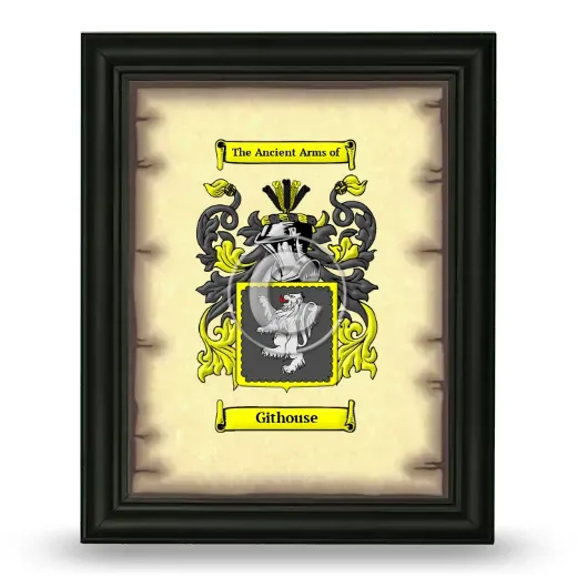 Githouse Coat of Arms Framed - Black