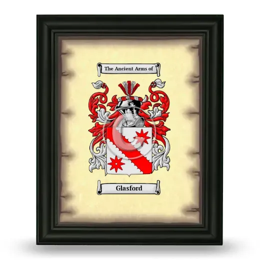 Glasford Coat of Arms Framed - Black