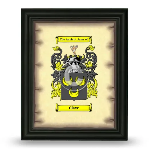 Glave Coat of Arms Framed - Black