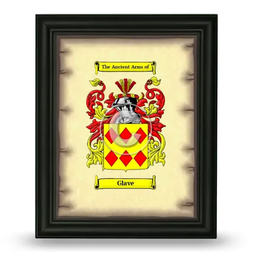 Glave Coat of Arms Framed - Black