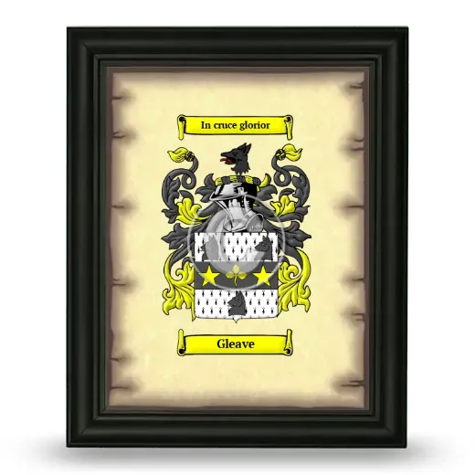 Gleave Coat of Arms Framed - Black