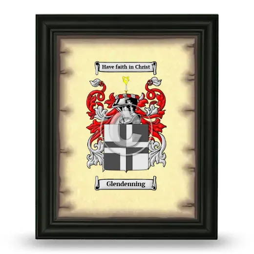 Glendenning Coat of Arms Framed - Black