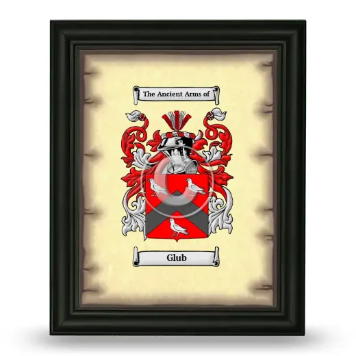 Glub Coat of Arms Framed - Black