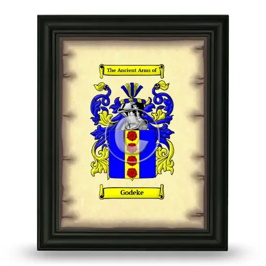 Godeke Coat of Arms Framed - Black
