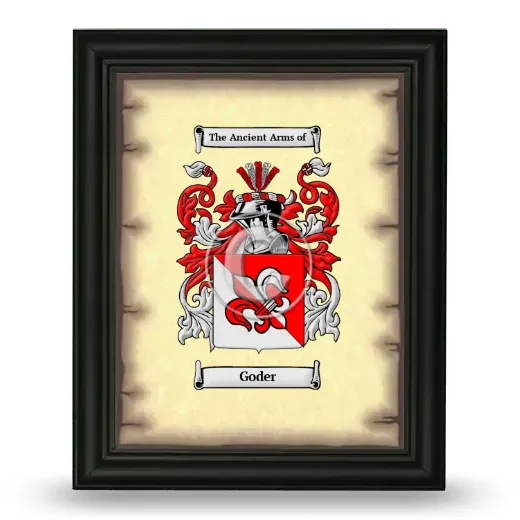 Goder Coat of Arms Framed - Black