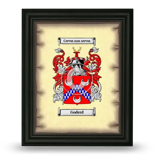 Goderd Coat of Arms Framed - Black