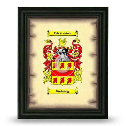 Godwing Coat of Arms Framed - Black