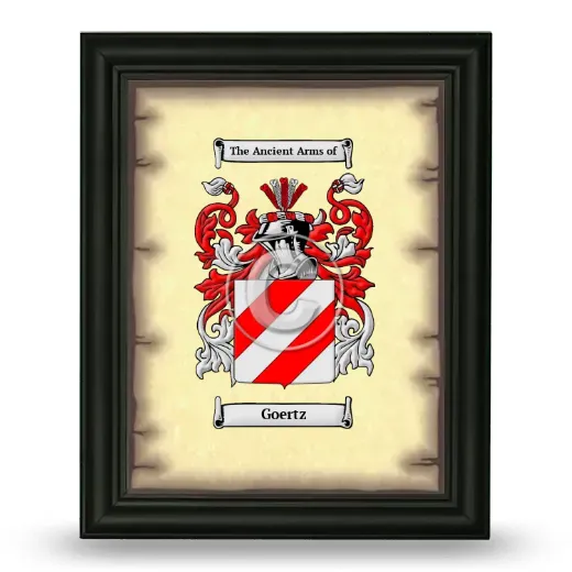 Goertz Coat of Arms Framed - Black