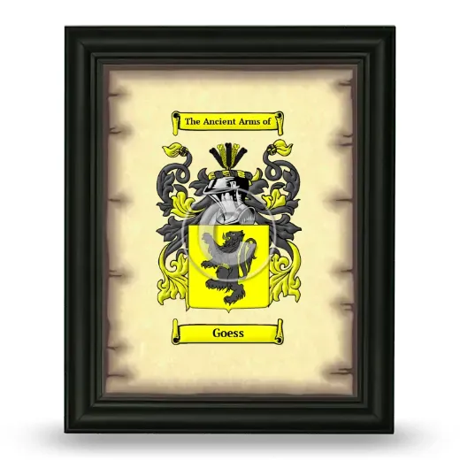 Goess Coat of Arms Framed - Black