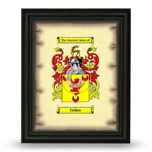 Golan Coat of Arms Framed - Black