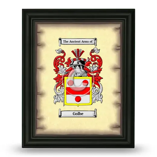 Golbe Coat of Arms Framed - Black